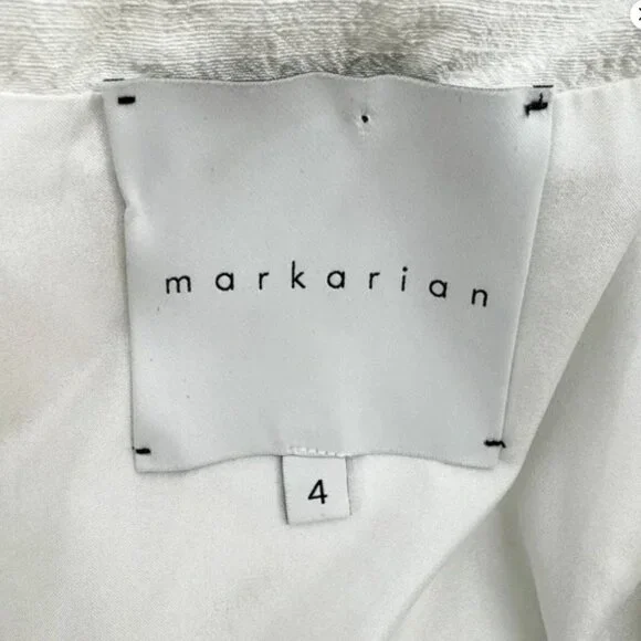 Markarian Dress Mini Ruffled Floral Off the Shoulder Pastel Grace White Pink 4 - Picture 4 of 6